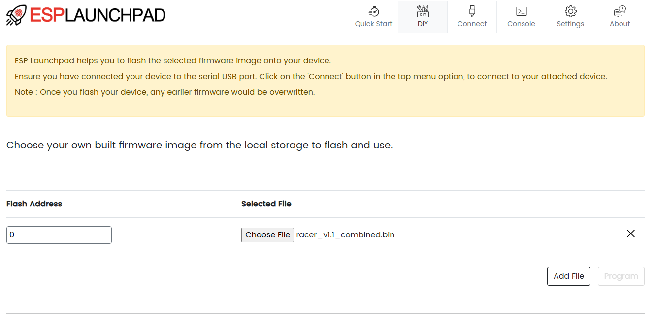 ESPLAUNCHPAD DIY tab